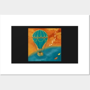 Hot Air Ballon - Never ending journey Posters and Art